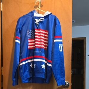 Blue USA Flag Hoodie